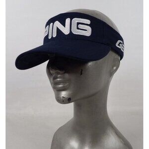 PING Golf G25 I25 Navy Blue White Embroidery Visors Adjustable Closure NWOT